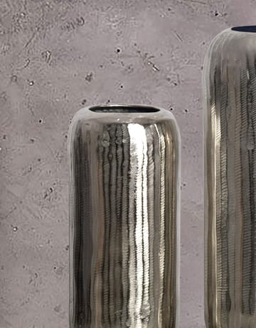Dalaro Vase 40 cm Sett med 2 - Sølvfarget - Interiør - Dekorasjon & innredningsdetaljer - Vas - Sylindervase