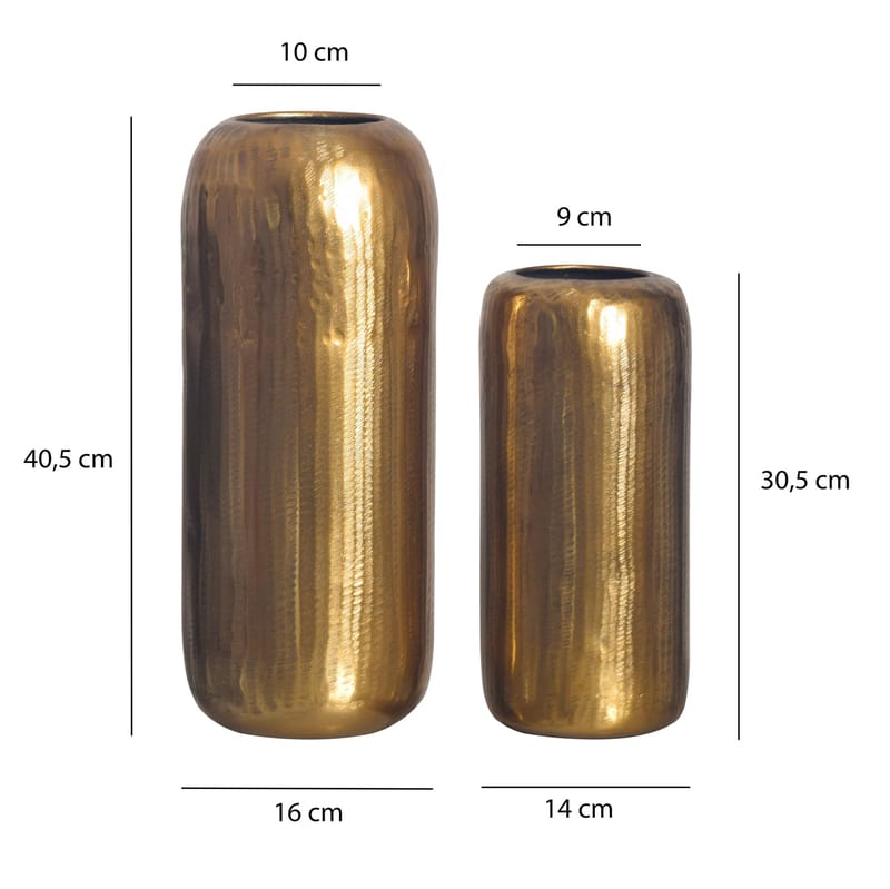 Dalaro Vase 40 cm Sett med 2 - Svart bronse - Interiør - Dekorasjon & innredningsdetaljer - Vas - Sylindervase