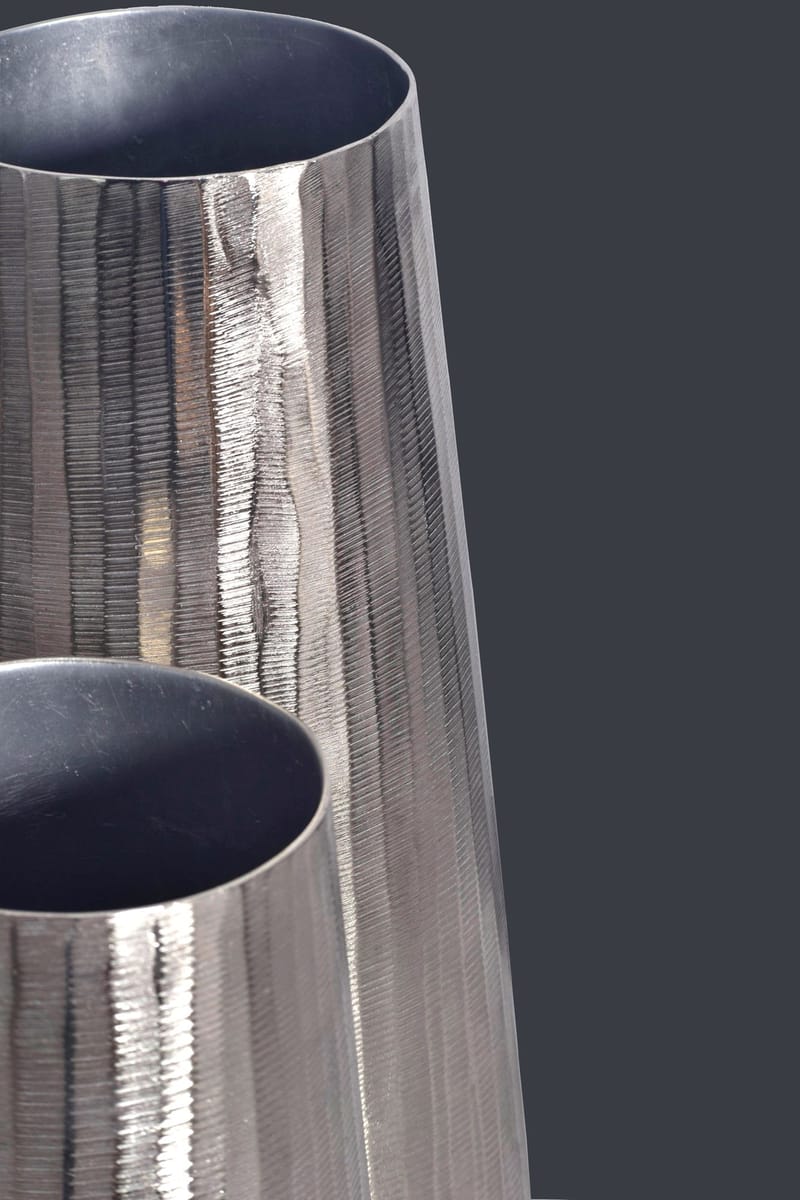 Daleri Vase 45 cm sett med 2 - Sølvfarget - Interiør - Dekorasjon & innredningsdetaljer - Vas - Sylindervase