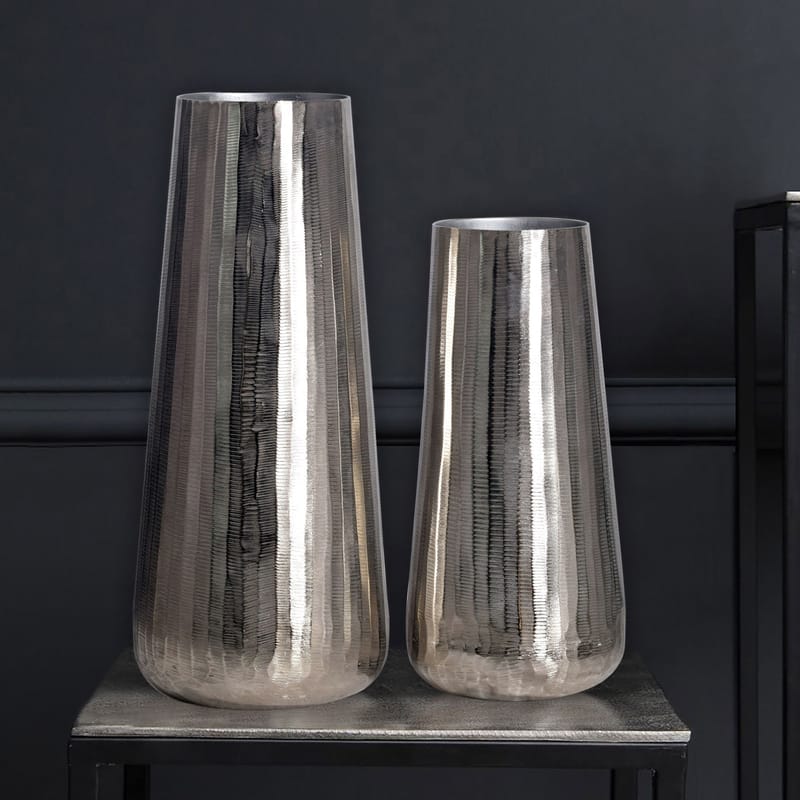 Daleri Vase 45 cm sett med 2 - Sølvfarget - Interiør - Dekorasjon & innredningsdetaljer - Vas - Sylindervase
