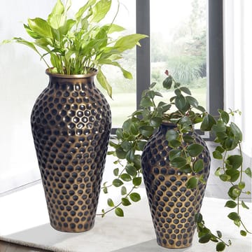 Dalilo Vase 51 cm Sett med 2 - Antikk gull med mørk patina - Interiør - Dekorasjon & innredningsdetaljer - Vas - Blomstervase