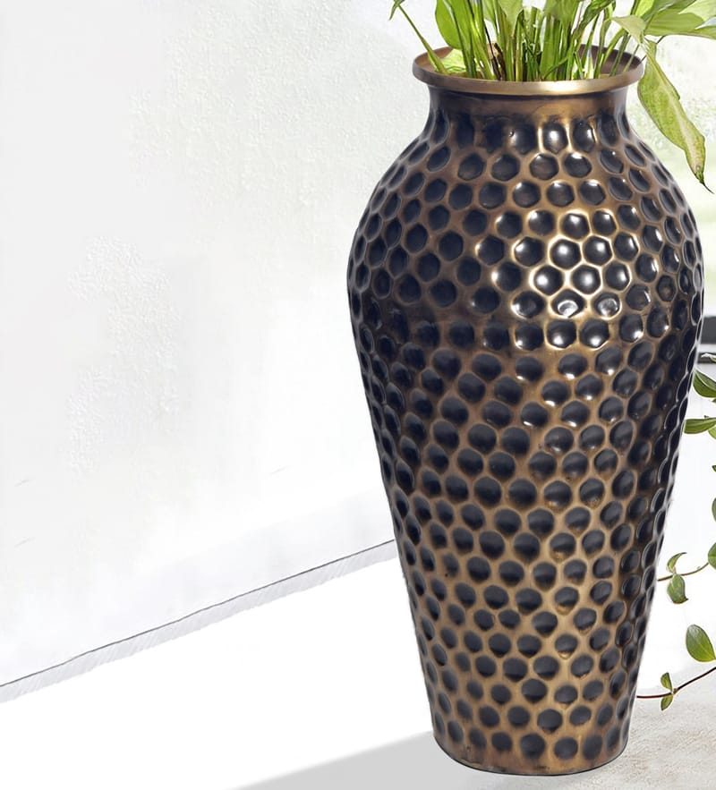 Dalilo Vase 51 cm Sett med 2 - Antikk gull med mørk patina - Interiør - Dekorasjon & innredningsdetaljer - Vas - Blomstervase