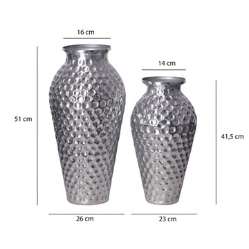 Dalilo Vase 51 cm Sett med 2 - Sølvfarget - Interiør - Dekorasjon & innredningsdetaljer - Vas - Blomstervase