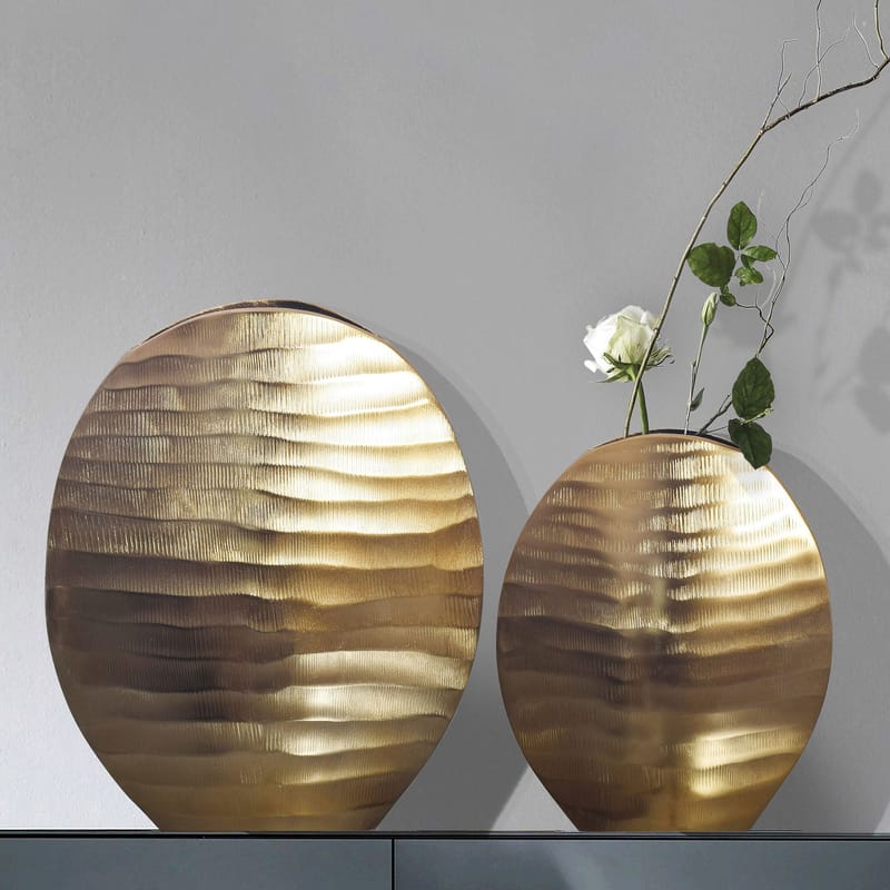 Dalira Vase 31 cm sett med 2 - Gullfarget - Interiør - Dekorasjon & innredningsdetaljer - Vas - Blomstervase