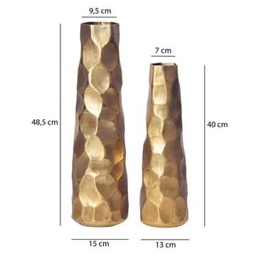 Daluna Vase 49 cm sett med 2 - Gullfarget - Interiør - Dekorasjon & innredningsdetaljer - Vas - Sylindervase