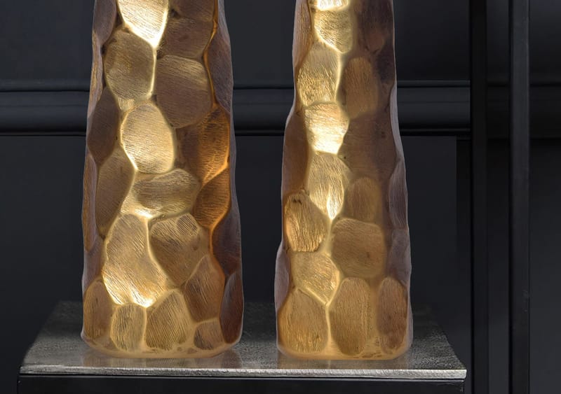 Daluna Vase 49 cm sett med 2 - Gullfarget - Interiør - Dekorasjon & innredningsdetaljer - Vas - Sylindervase