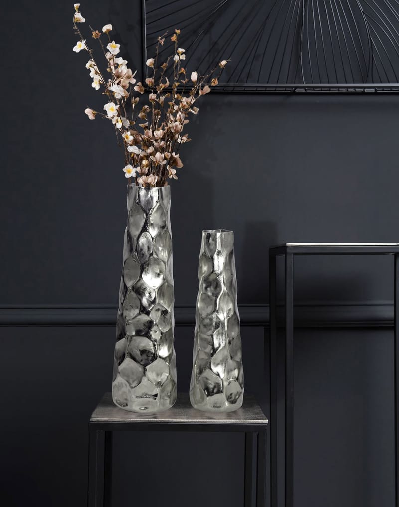 Daluna Vase 49 cm sett med 2 - Sølvfarget - Interiør - Dekorasjon & innredningsdetaljer - Vas - Sylindervase