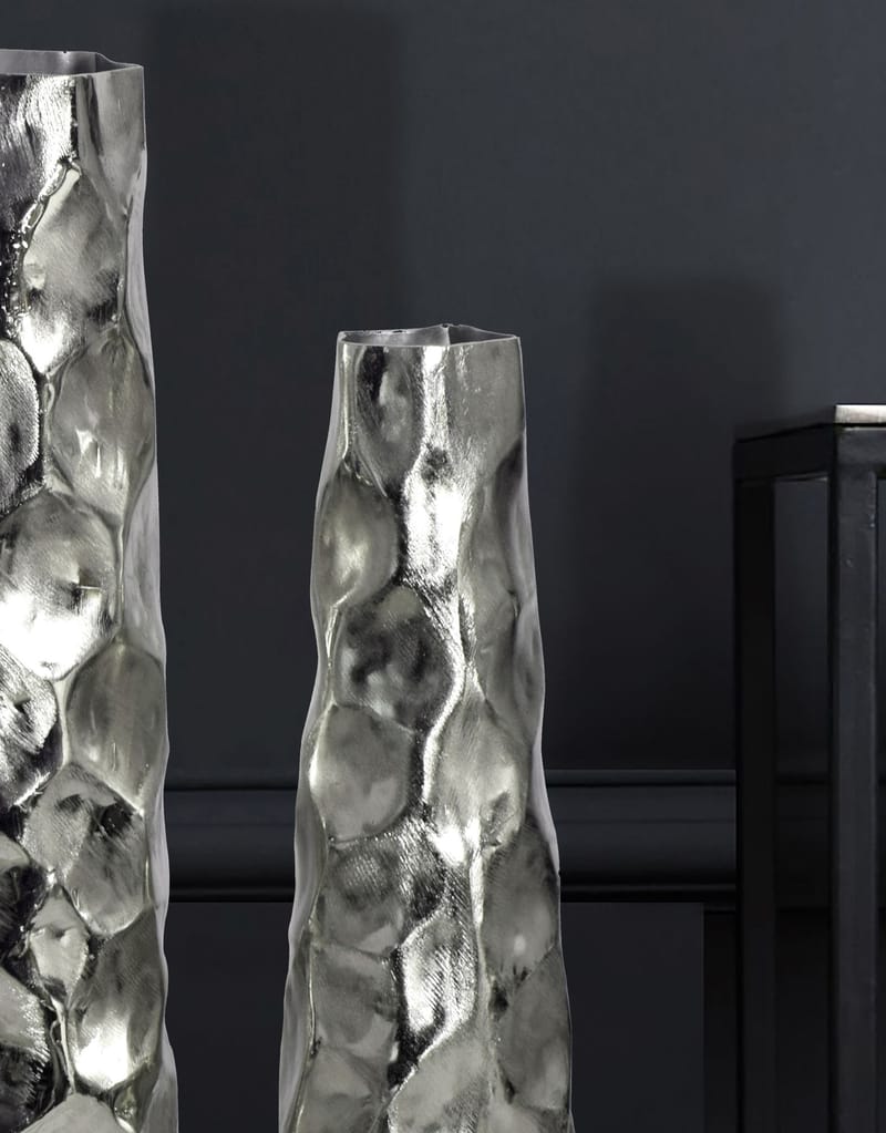 Daluna Vase 49 cm sett med 2 - Sølvfarget - Interiør - Dekorasjon & innredningsdetaljer - Vas - Sylindervase
