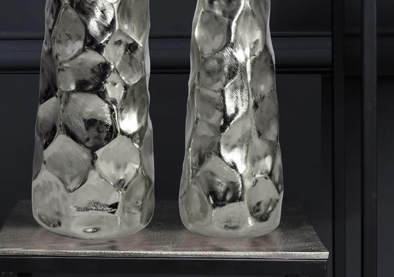 Daluna Vase 49 cm sett med 2 - Sølvfarget - Interiør - Dekorasjon & innredningsdetaljer - Vas - Sylindervase