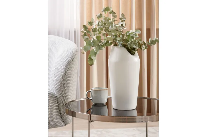 Dekorationsvas Beliani Apamea White - Interiør - Dekorasjon & innredningsdetaljer - Vas - Blomstervase