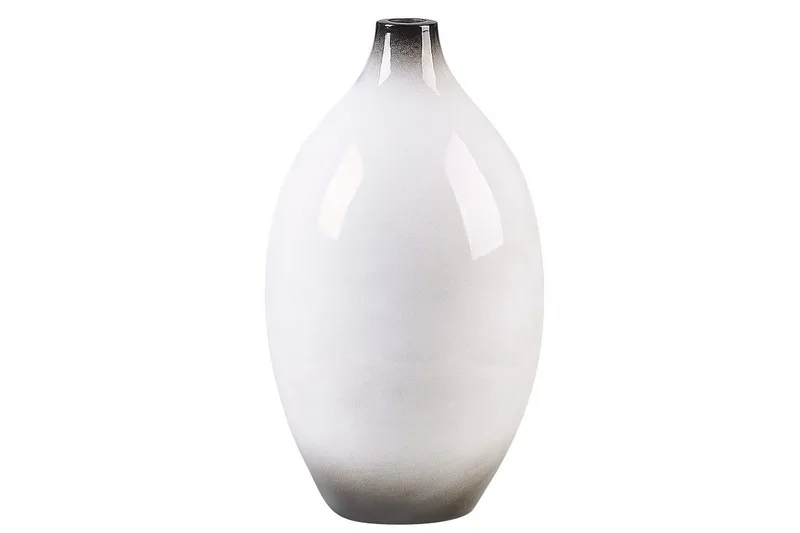 Dekorationsvas Beliani Baeza 20x20x36 cm White||Black