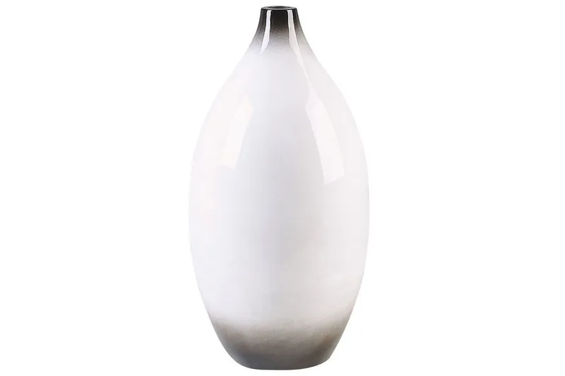Dekorationsvas Beliani Baeza 21x21x46 cm White||Black