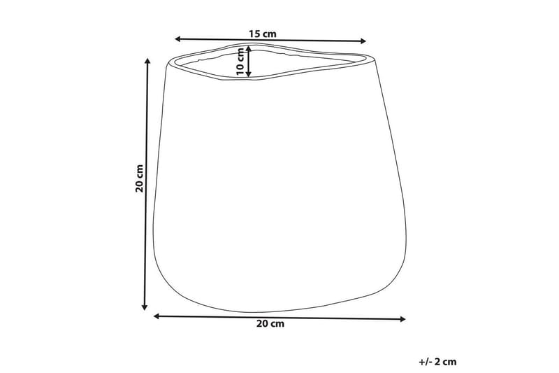 Dekorationsvas Beliani Cirta 20x20x20 cm Silver - Interiør - Dekorasjon & innredningsdetaljer - Vas - Blomstervase