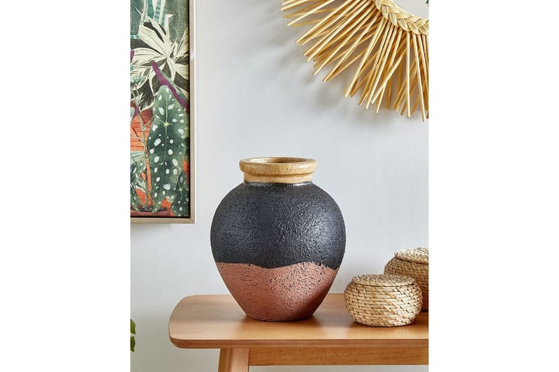 Dekorationsvas Beliani Daulis Black||Pink||GOLD - Interiør - Dekorasjon & innredningsdetaljer - Vas - Blomstervase