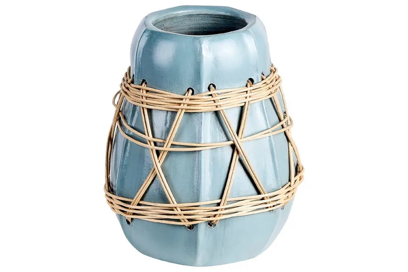 Dekorationsvas Beliani Kamering blue||Beige
