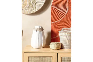Dekorationsvas Beliani Kampar White||Beige - Interiør - Dekorasjon & innredningsdetaljer - Vas - Blomstervase