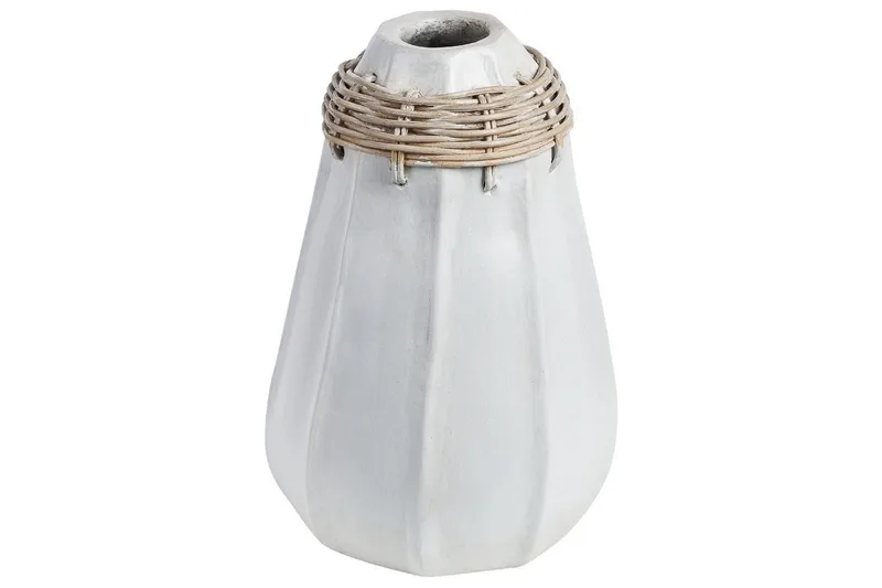 Dekorationsvas Beliani Kampar White||Beige