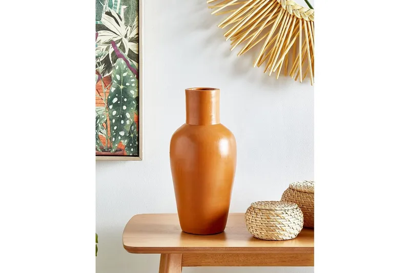 Dekorationsvas Beliani Karfi Orange - Interiør - Dekorasjon & innredningsdetaljer - Vas - Blomstervase