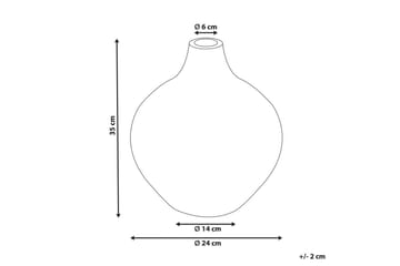 Dekorationsvas Beliani Kualu Black||White - Interiør - Dekorasjon & innredningsdetaljer - Vas - Blomstervase