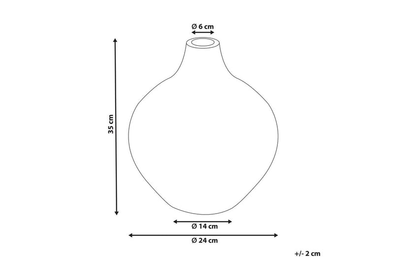 Dekorationsvas Beliani Kualu Black||White - Interiør - Dekorasjon & innredningsdetaljer - Vas - Blomstervase