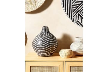 Dekorationsvas Beliani Kualu Black||White - Interiør - Dekorasjon & innredningsdetaljer - Vas - Blomstervase