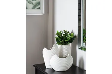 Dekorationsvas Beliani Linzi White - Interiør - Dekorasjon & innredningsdetaljer - Vas - Blomstervase