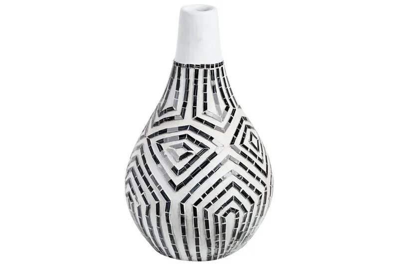 Dekorationsvas Beliani Ombilin White||Black