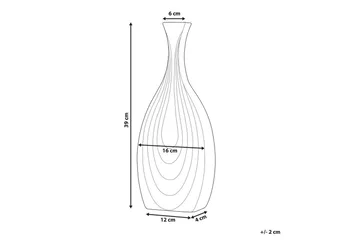 Dekorationsvas Beliani Thapsus Svart, 16x4x39 cm Black - Interiør - Dekorasjon & innredningsdetaljer - Vas - Blomstervase