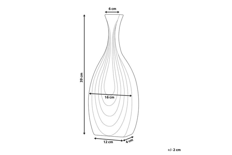 Dekorationsvas Beliani Thapsus Svart, 16x4x39 cm Black - Interiør - Dekorasjon & innredningsdetaljer - Vas - Blomstervase