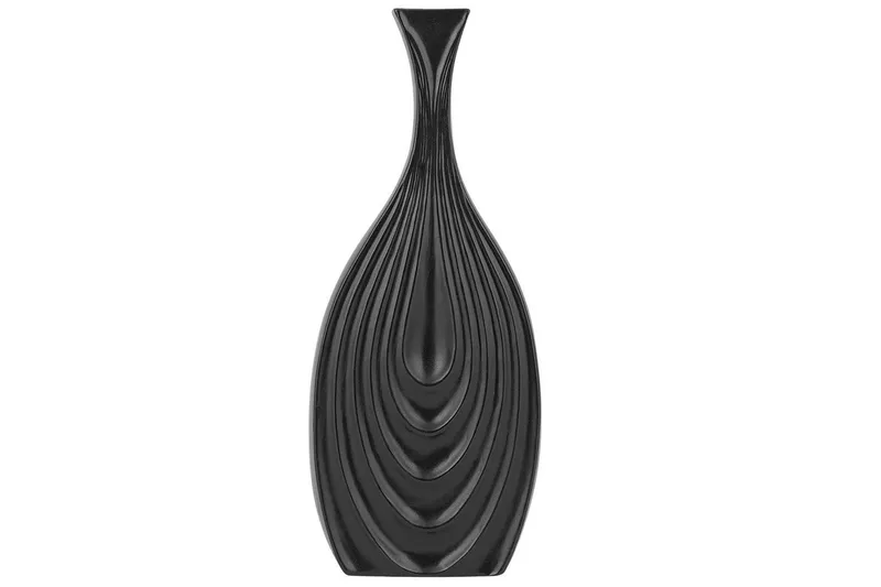 Dekorationsvas Beliani Thapsus Svart, 16x4x39 cm Black