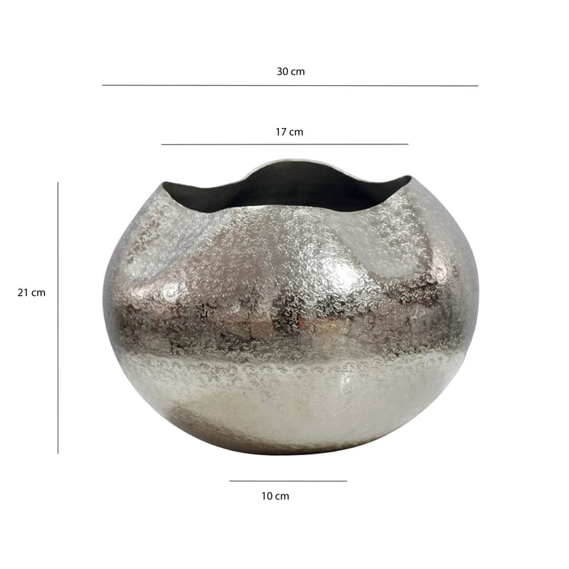 Harvik bordvase 30 cm i aluminium - Sølv - Interiør - Dekorasjon & innredningsdetaljer - Vas - Blomstervase