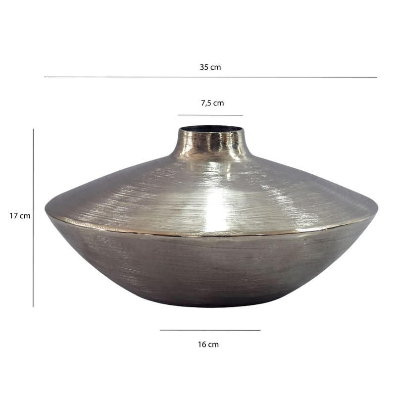 Helin bordsvase 35 cm i aluminium - Sølv - Interiør - Dekorasjon & innredningsdetaljer - Vas - Blomstervase