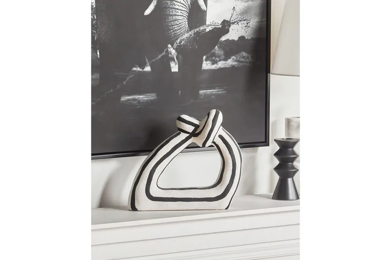 Prydnadsfigur Beliani Zander Black||White - Interiør - Dekorasjon & innredningsdetaljer - Vas - Blomstervase