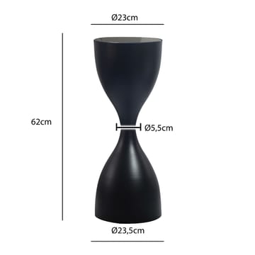 Relvik rundt sidebord 23 cm i metall og glass - Svart - Interiør - Dekorasjon & innredningsdetaljer - Vas - Blomstervase