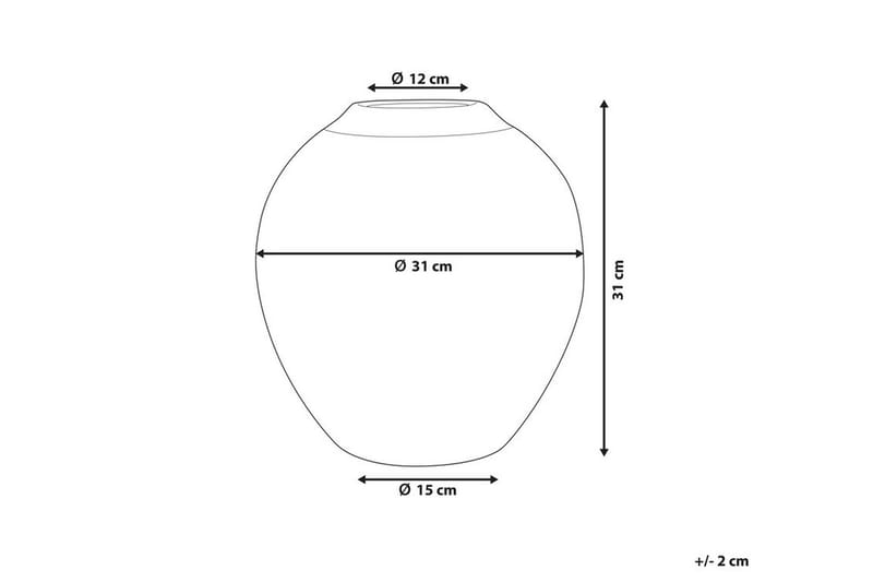 Vase Lauri 31 cm - Hvit - Blomstervase - Vas - Dekorasjon & innredningsdetaljer