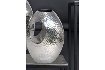 Vase Wohnling Sett av 2 Aluminium Hamret utseende, moderne loftstil Sølv - Sølv - Interiør - Dekorasjon & innredningsdetaljer - Vas - Blomstervase