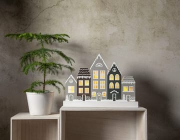 Villa lysestake 32 cm - grå - Interiør - Dekorasjon & innredningsdetaljer - Julepynt & juledekorasjon