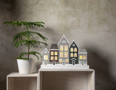 Villa lysestake 32 cm - grå - Interiør - Dekorasjon & innredningsdetaljer - Julepynt & juledekorasjon