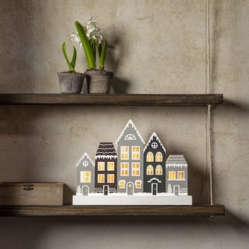 Villa lysestake 32 cm - grå - Interiør - Dekorasjon & innredningsdetaljer - Julepynt & juledekorasjon