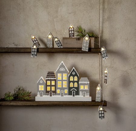 Villa lysestake 32 cm - grå - Interiør - Dekorasjon & innredningsdetaljer - Julepynt & juledekorasjon