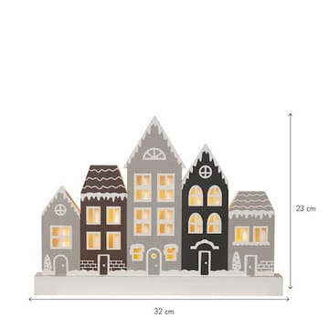 Villa lysestake 32 cm - grå - Interiør - Dekorasjon & innredningsdetaljer - Julepynt & juledekorasjon
