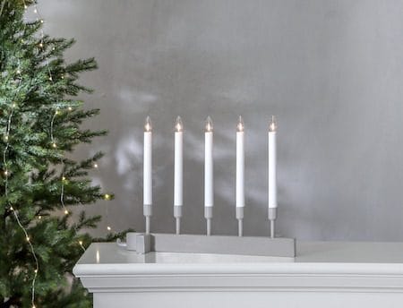 Vind Lysestake 40 cm - beige - Interiør - Dekorasjon & innredningsdetaljer - Julepynt & juledekorasjon