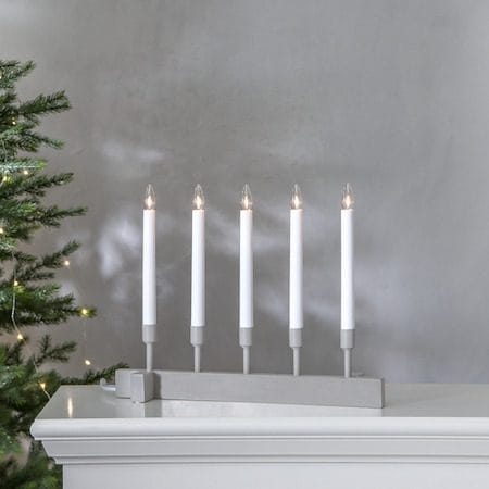 Vind Lysestake 40 cm - beige - Interiør - Dekorasjon & innredningsdetaljer - Julepynt & juledekorasjon