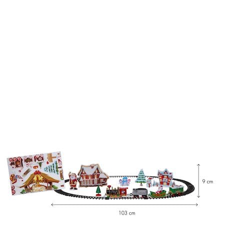 X-mas Train dekorativt sceneri 103 cm - Flerfarget - Interiør - Dekorasjon & innredningsdetaljer - Julepynt & juledekorasjon