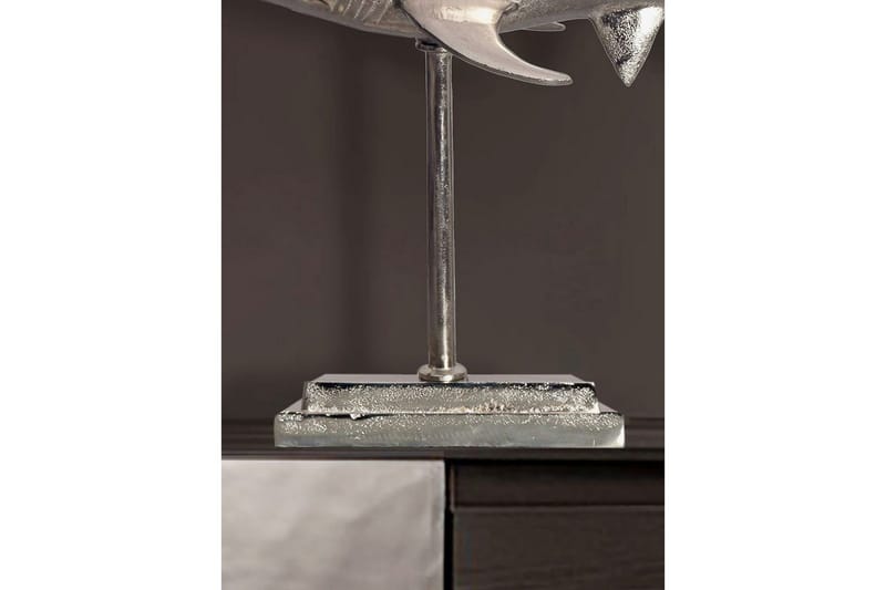 Dekorativ figur Wohnling Deco hai 70 cm aluminium, maritim stil Sølv - Sølv - Interiør - Dekorasjon & innredningsdetaljer
