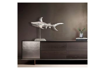 Dekorativ figur Wohnling Deco hai 70 cm aluminium, maritim stil Sølv - Sølv - Interiør - Dekorasjon & innredningsdetaljer