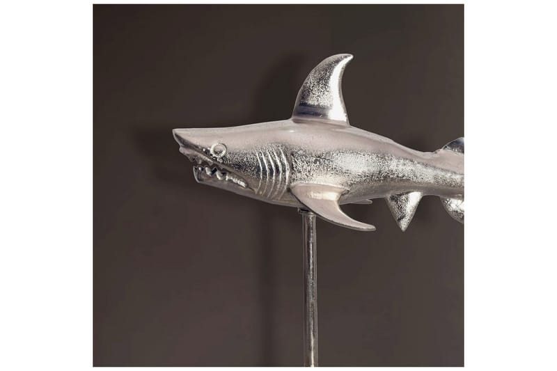 Dekorativ figur Wohnling Deco hai 70 cm aluminium, maritim stil Sølv - Sølv - Interiør - Dekorasjon & innredningsdetaljer