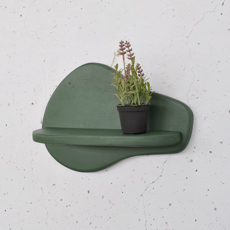 Dekorativ vegghylle i tre Hanah Home Magna Grønn 35 x 23 x 11 cm - Interiør - Dekorasjon & innredningsdetaljer