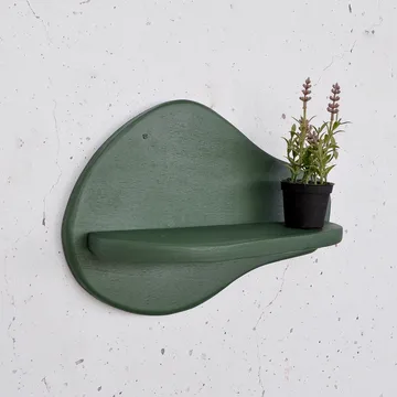 Dekorativ vegghylle i tre Hanah Home Magna Grønn 35 x 23 x 11 cm - Interiør - Dekorasjon & innredningsdetaljer