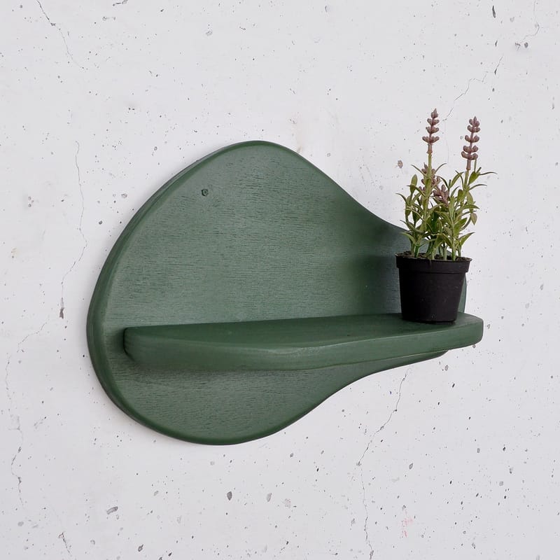 Dekorativ vegghylle i tre Hanah Home Magna Grønn 35 x 23 x 11 cm - Interiør - Dekorasjon & innredningsdetaljer